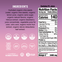 Load image into Gallery viewer, Blackberry Hibiscus Organic Chia Beverage