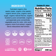 Load image into Gallery viewer, Blueberry Pomegranate Organic Chia Beverage