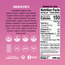 Load image into Gallery viewer, Raspberry Passion Organic Chia Beverage