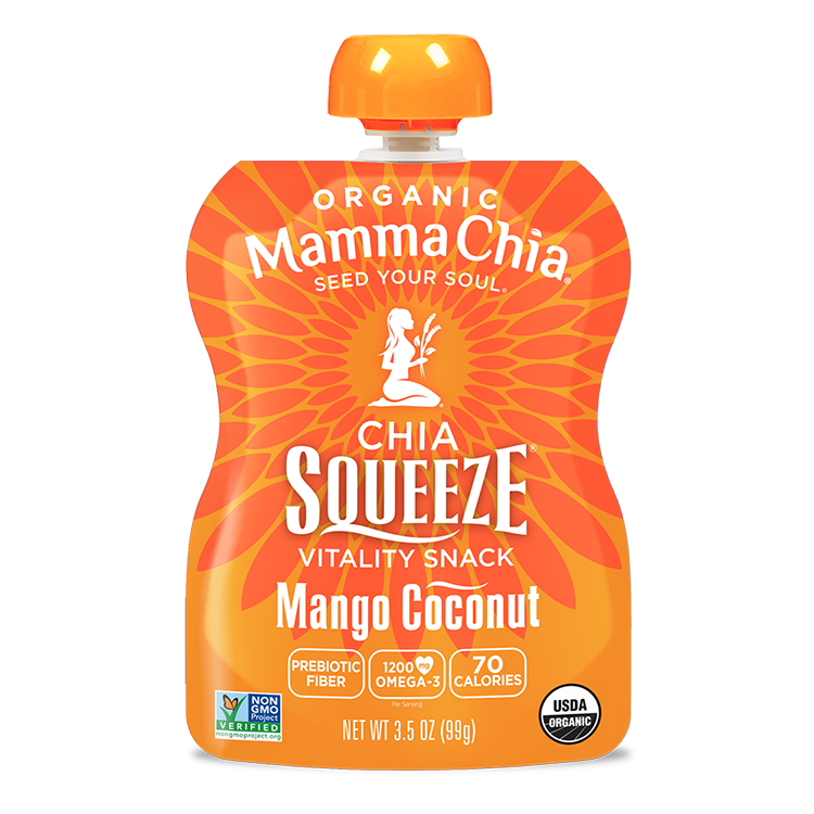 Single Mango Coconut Organic Chia Squeeze – Mamma Chia