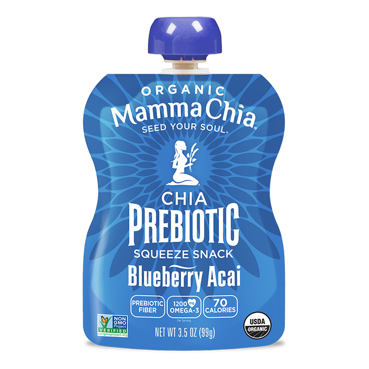 Single Blueberry Acai Organic Chia Prebiotic Squeeze – Mamma Chia