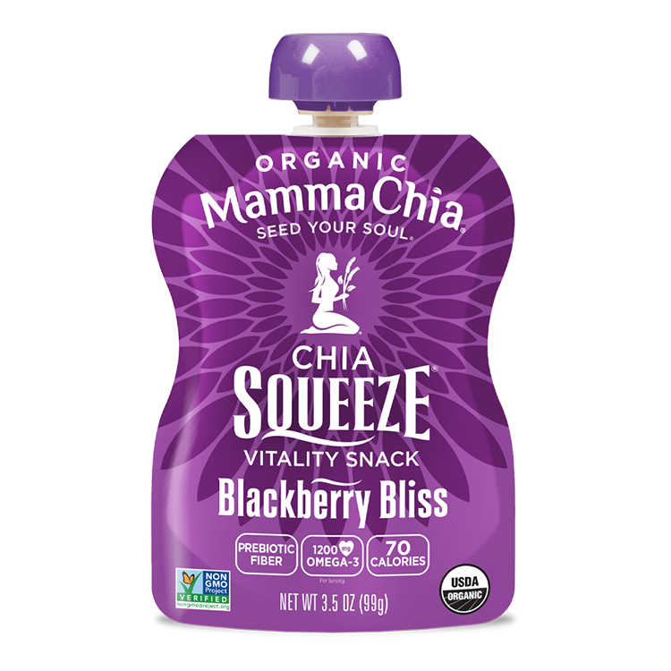 Single Blackberry Bliss Organic Chia Squeeze – Mamma Chia