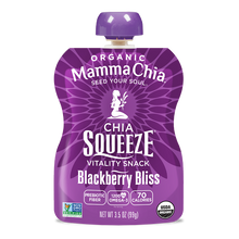 Load image into Gallery viewer, Single Blackberry Bliss Organic Chia Squeeze