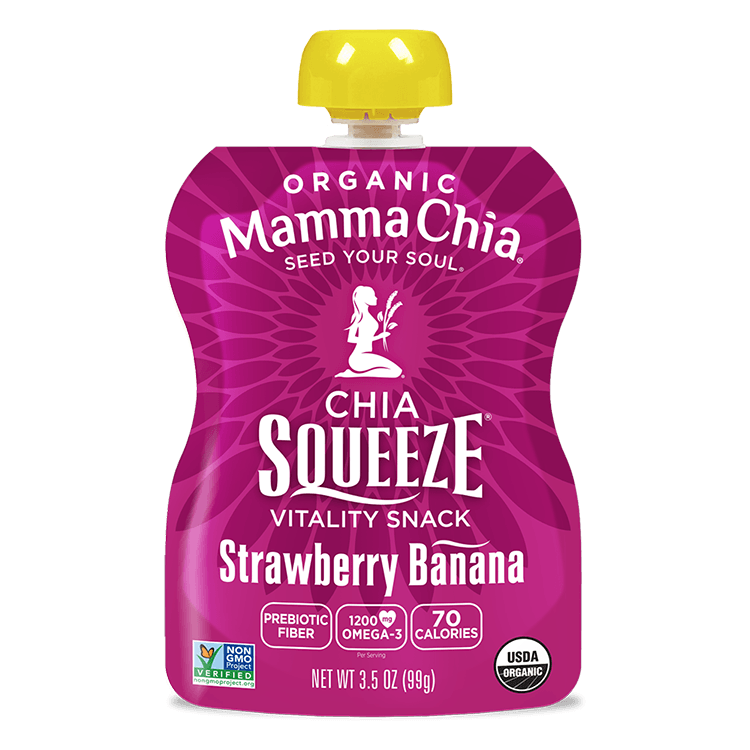Single Strawberry Banana Organic Chia Squeeze – Mamma Chia