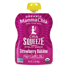 Load image into Gallery viewer, Single Strawberry Banana Organic Chia Squeeze