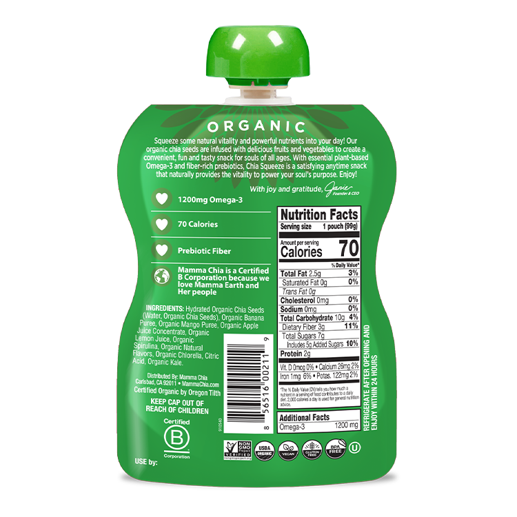 Green Magic Organic Chia Squeeze – Mamma Chia