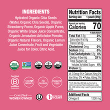 Load image into Gallery viewer, Strawberry Lemonade Organic Chia Prebiotic Squeeze
