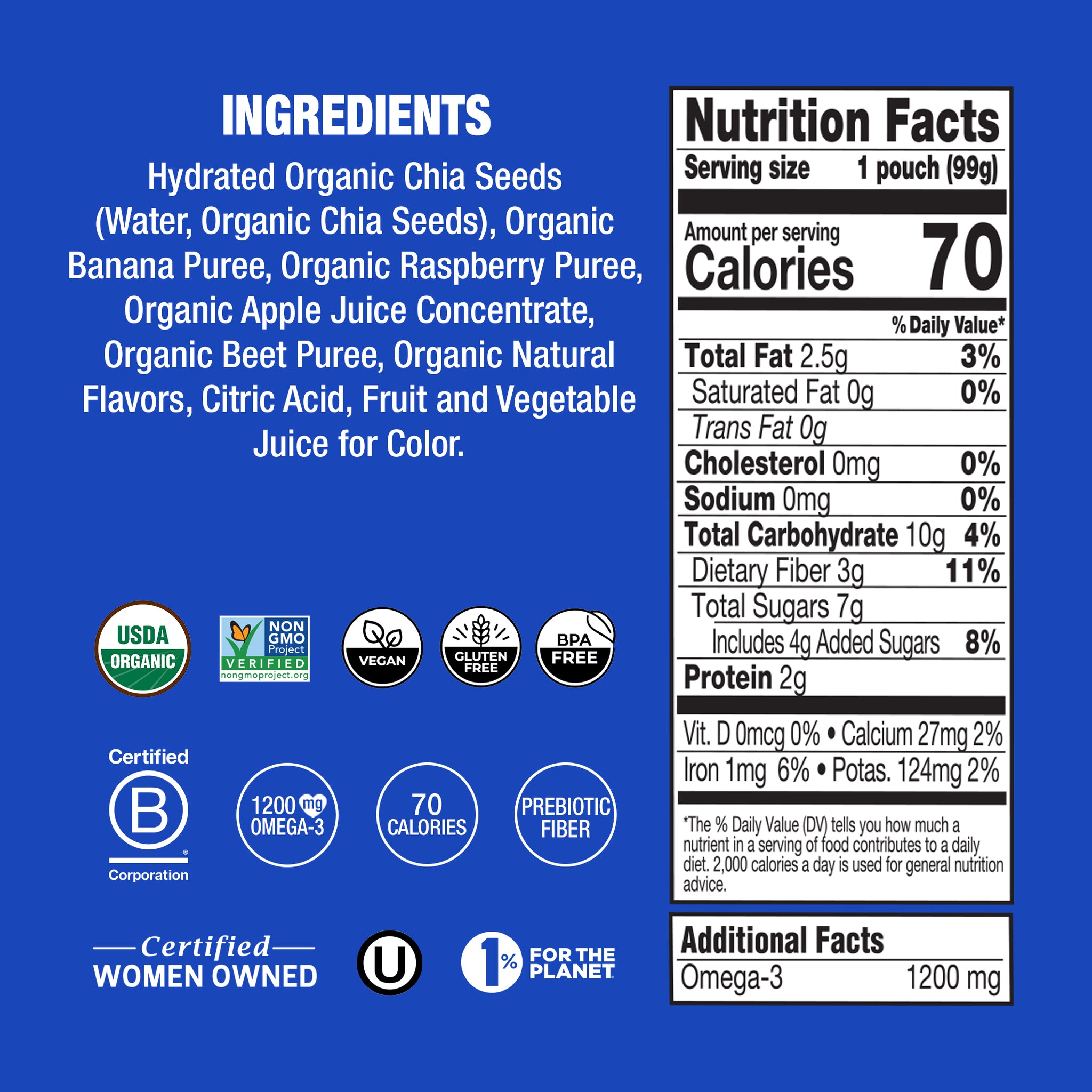 Wild Raspberry Organic Chia Squeeze – Mamma Chia