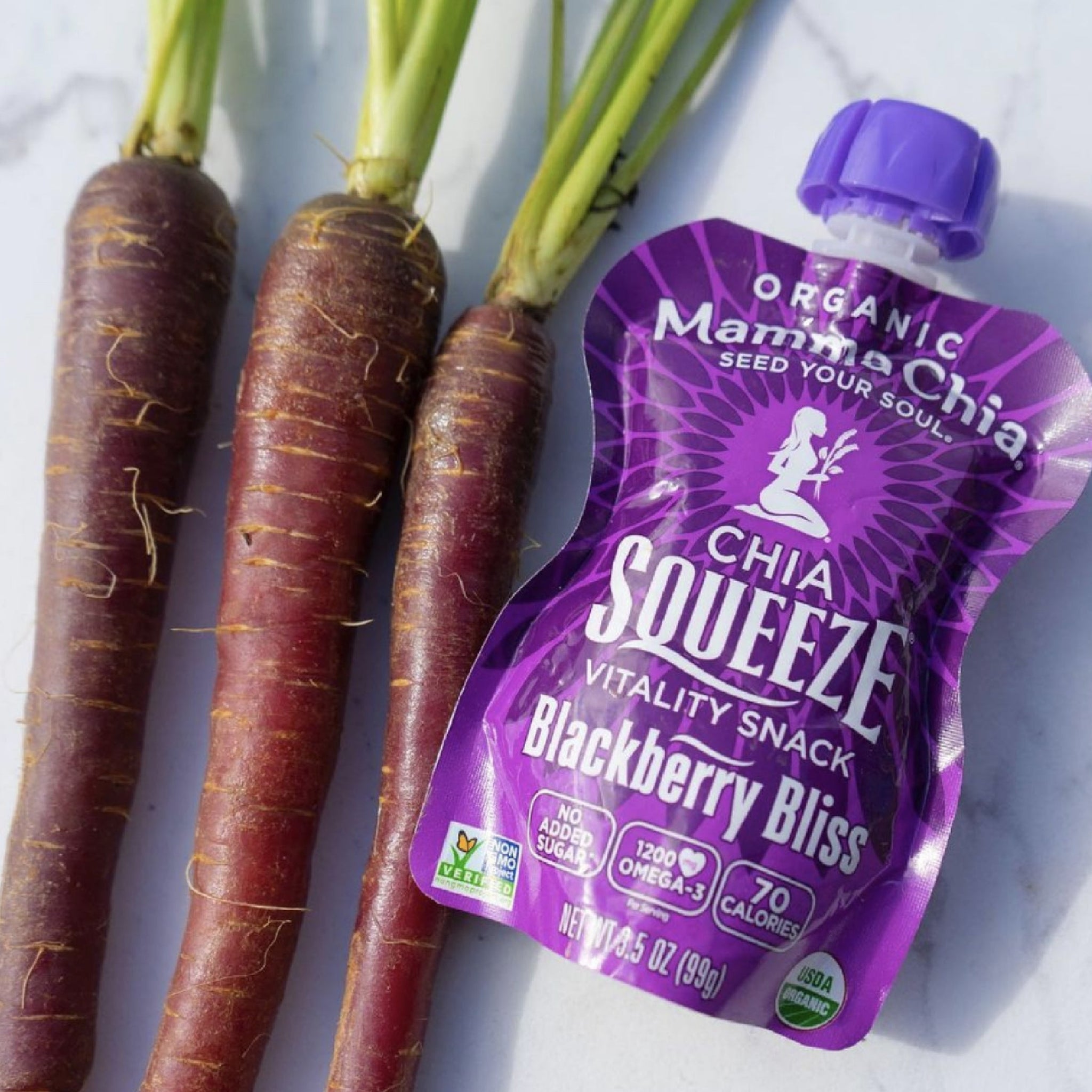 Single Blackberry Bliss Organic Chia Squeeze – Mamma Chia