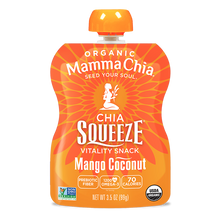 Load image into Gallery viewer, Mango Coconut Organic Chia Squeeze
