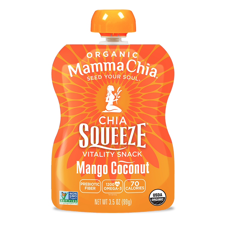 Single Mango Coconut Organic Chia Squeeze