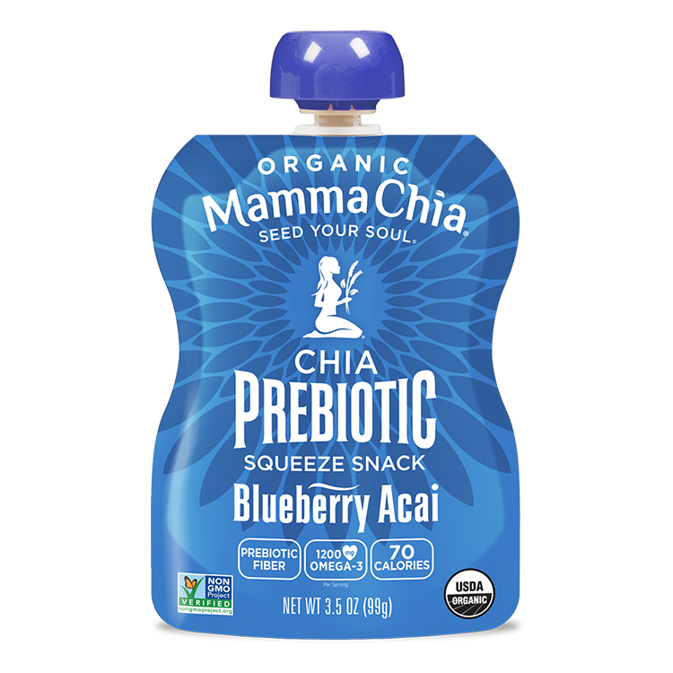 Single Blueberry Acai Organic Chia Prebiotic Squeeze