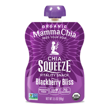 Load image into Gallery viewer, Single Blackberry Bliss Organic Chia Squeeze
