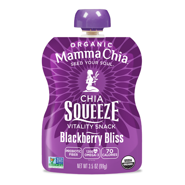 Single Blackberry Bliss Organic Chia Squeeze – Mamma Chia