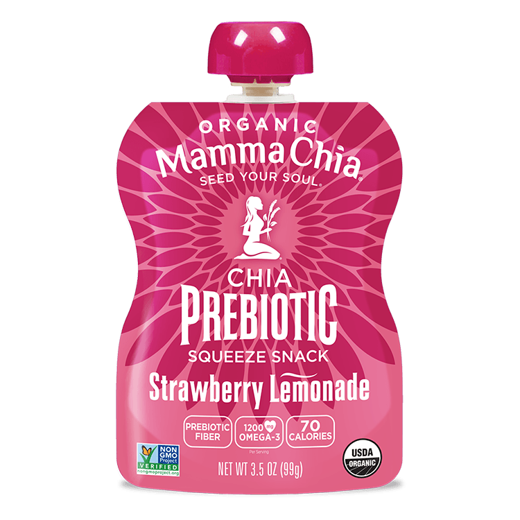 Single Strawberry Lemonade Organic Chia Prebiotic Squeeze