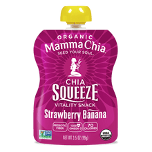 Load image into Gallery viewer, Single Strawberry Banana Organic Chia Squeeze
