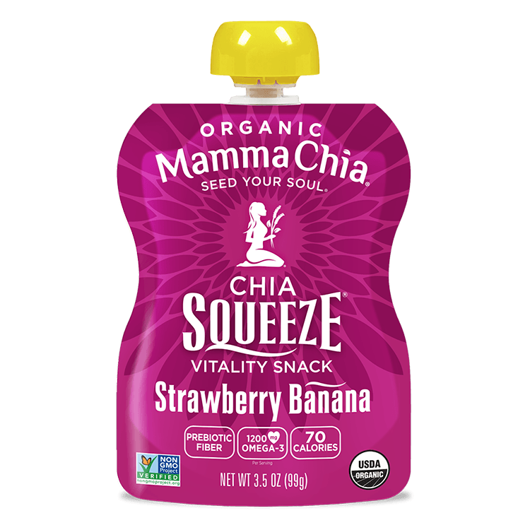 Single Strawberry Banana Organic Chia Squeeze